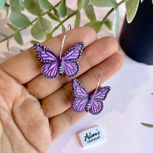 Butterfly Hoop Earrings -Sofia